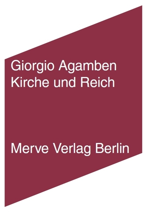 Cover: 9783883962887 | Kirche und Reich | Giorgio Agamben | Taschenbuch | 32 S. | Deutsch