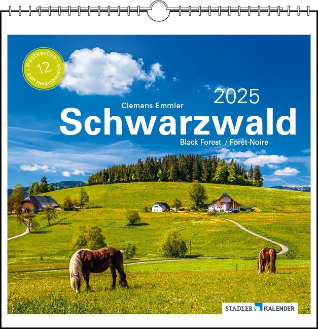 Cover: 9783861924135 | Schwarzwald 2025 | Postkarten-Tischkalender | Clemens Emmler | 13 S.