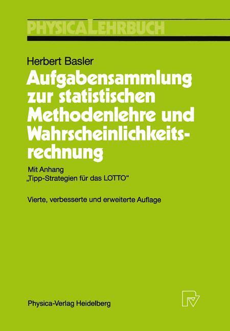 Cover: 9783790805536 | Aufgabensammlung zur statistischen Methodenlehre und...