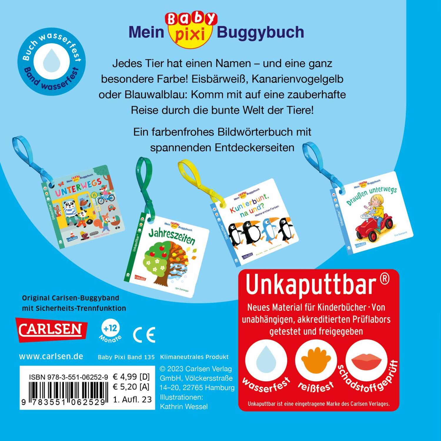 Rückseite: 9783551062529 | Baby Pixi (unkaputtbar) 135: Mein Baby-Pixi-Buggybuch: Blauwalblau...