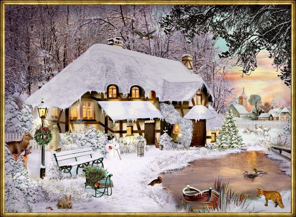 Cover: 4050003953212 | A4-Wandkalender - Winterliches Cottage | Kalender | 1 S. | Deutsch