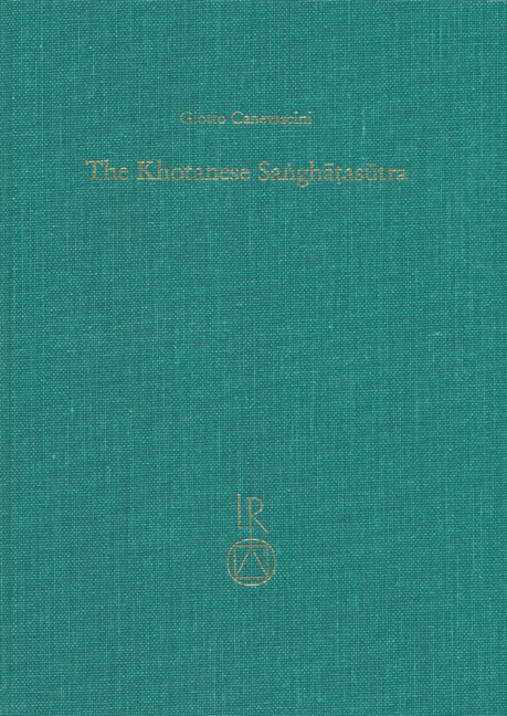 Cover: 9783882262599 | The Khotanese Sanghatasutra | A Critical Edition | Giotto Canevascini