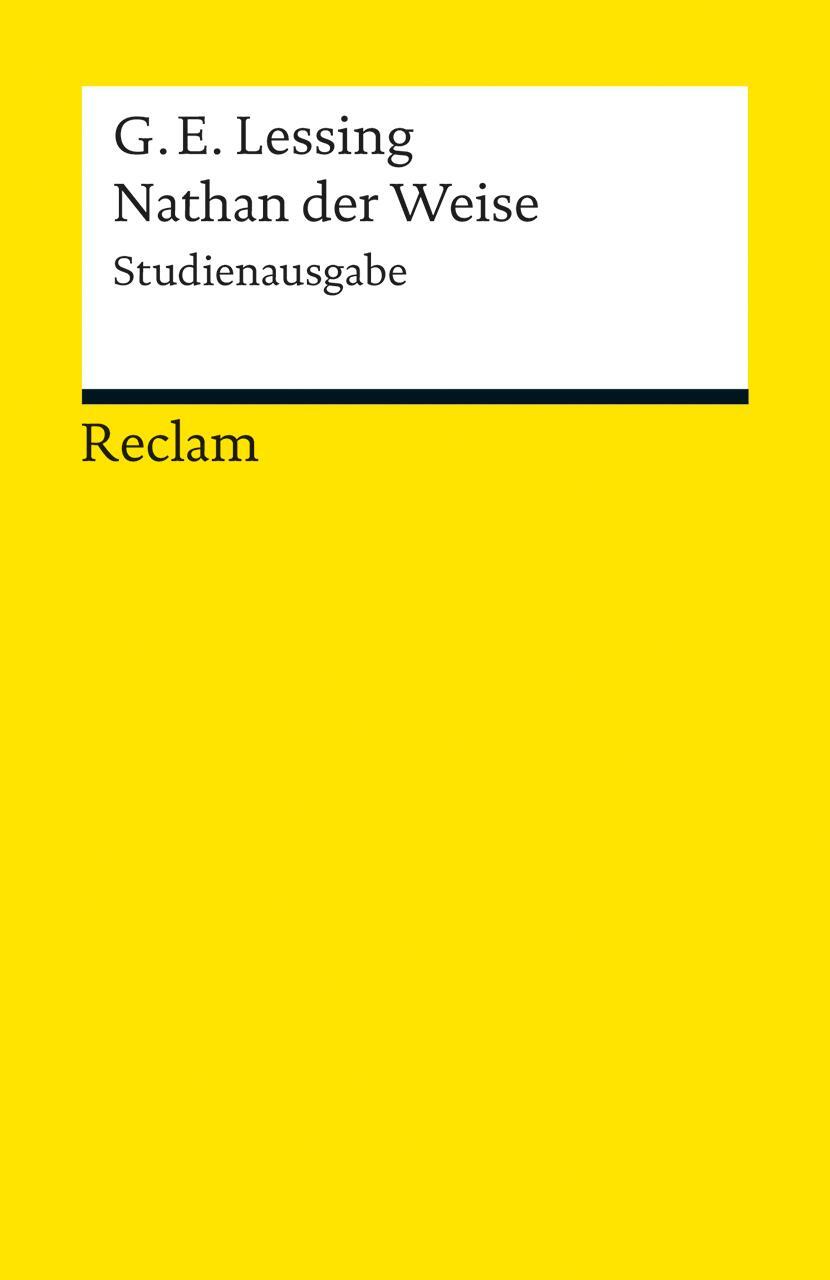 Cover: 9783150191422 | Nathan der Weise | Studienausgabe | Gotthold Ephraim Lessing | Buch