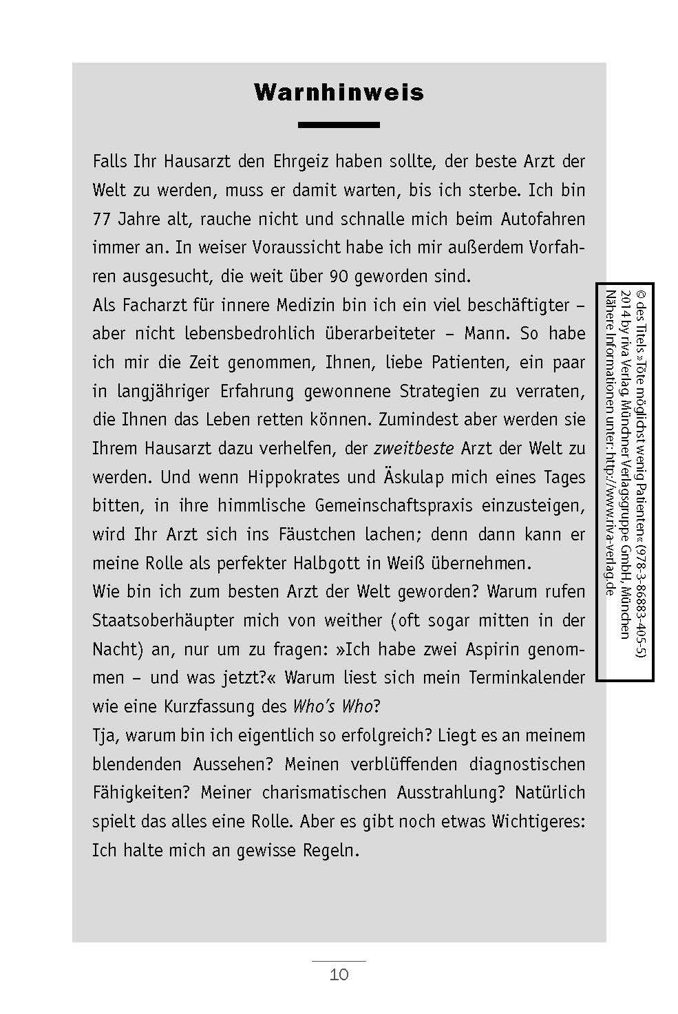 Bild: 9783868834055 | Töte möglichst wenig Patienten | Oscar London | Taschenbuch | 144 S.