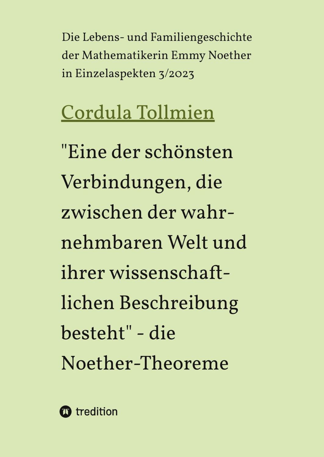 Cover: 9783384083258 | "Eine der schönsten Verbindungen, die zwischen der wahrnehmbaren...