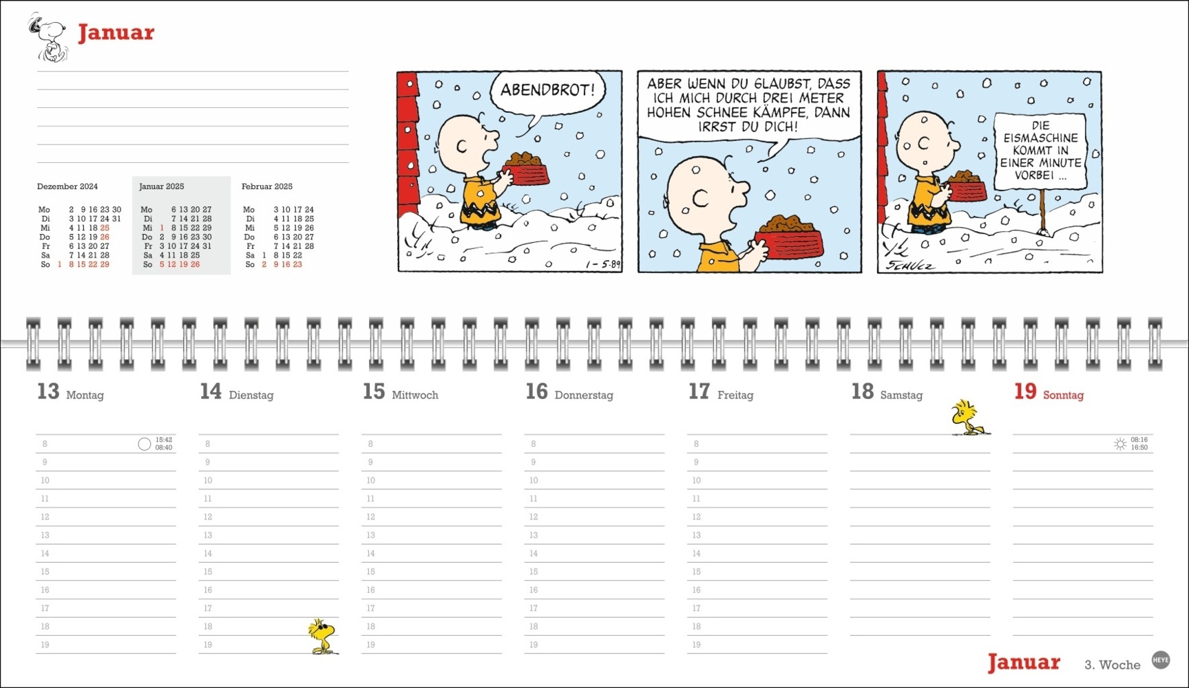 Bild: 9783756406555 | Peanuts Wochenquerplaner 2025 | Kalender | Spiralbindung | 112 S.