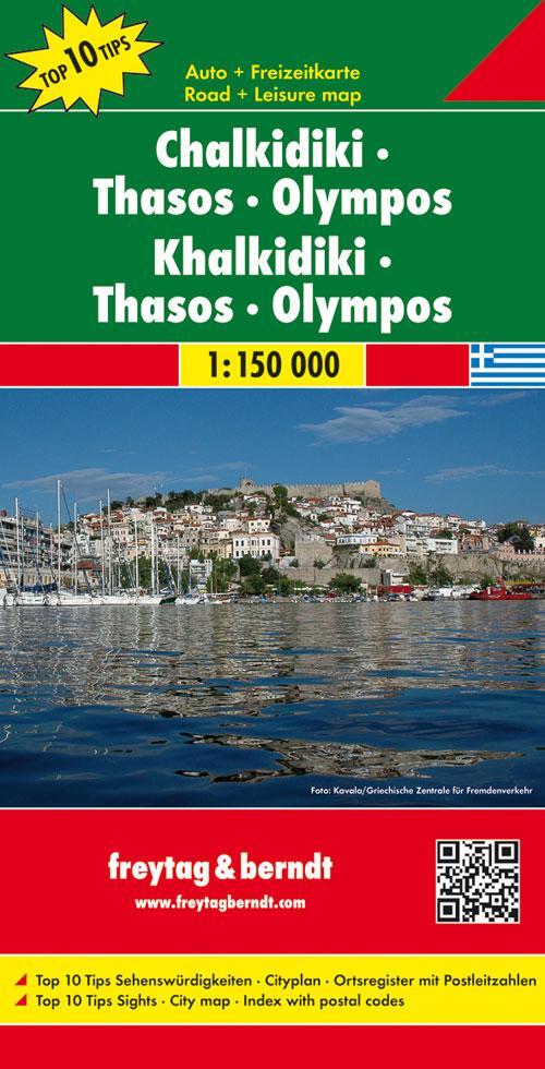 Cover: 9783707912876 | Chalkidiki - Thasos - Olympos 1 : 150 000 | (Land-)Karte | Deutsch