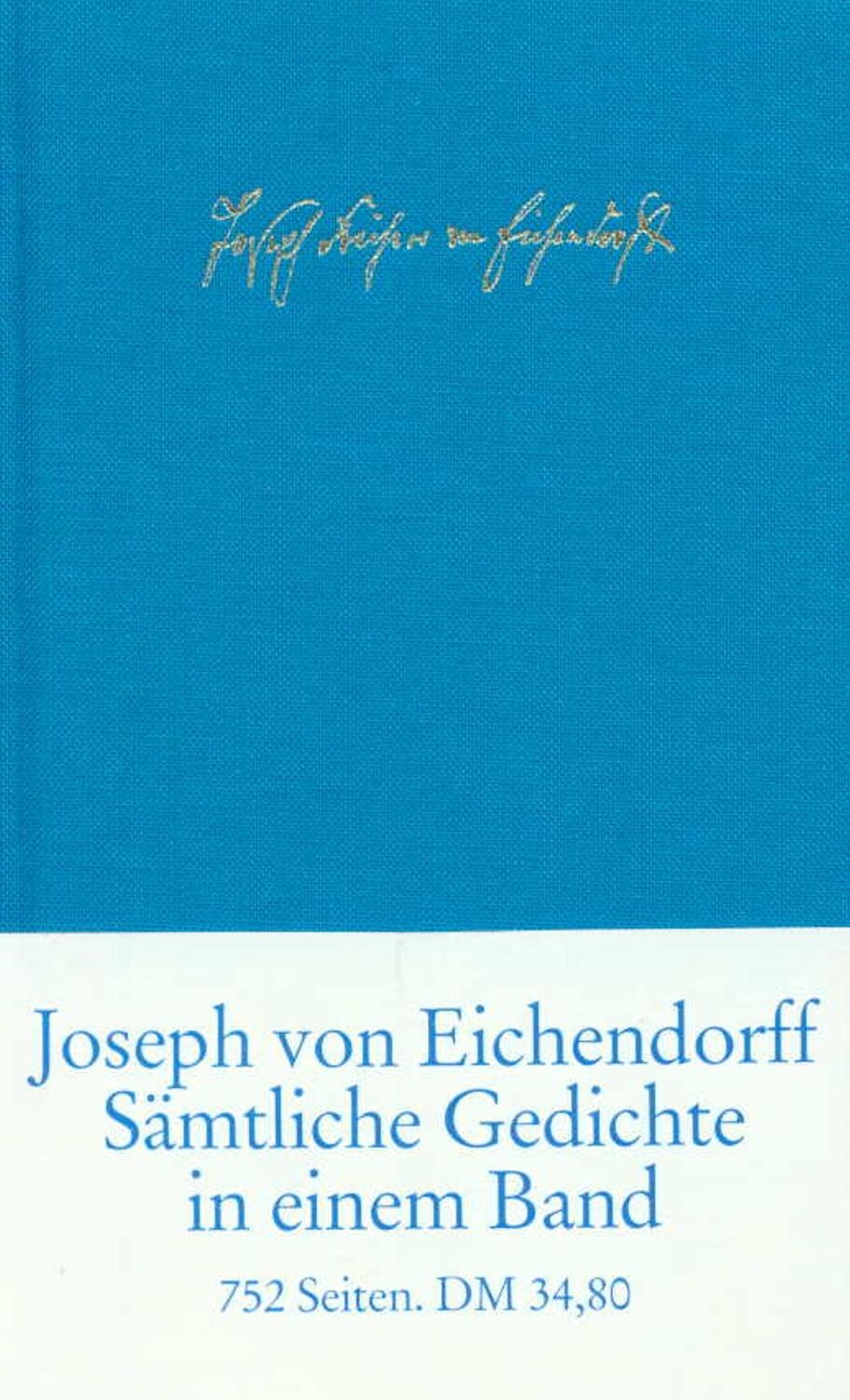 Cover: 9783458170587 | Sämtliche Gedichte und Versepen | Joseph von Eichendorff | Buch | 2001