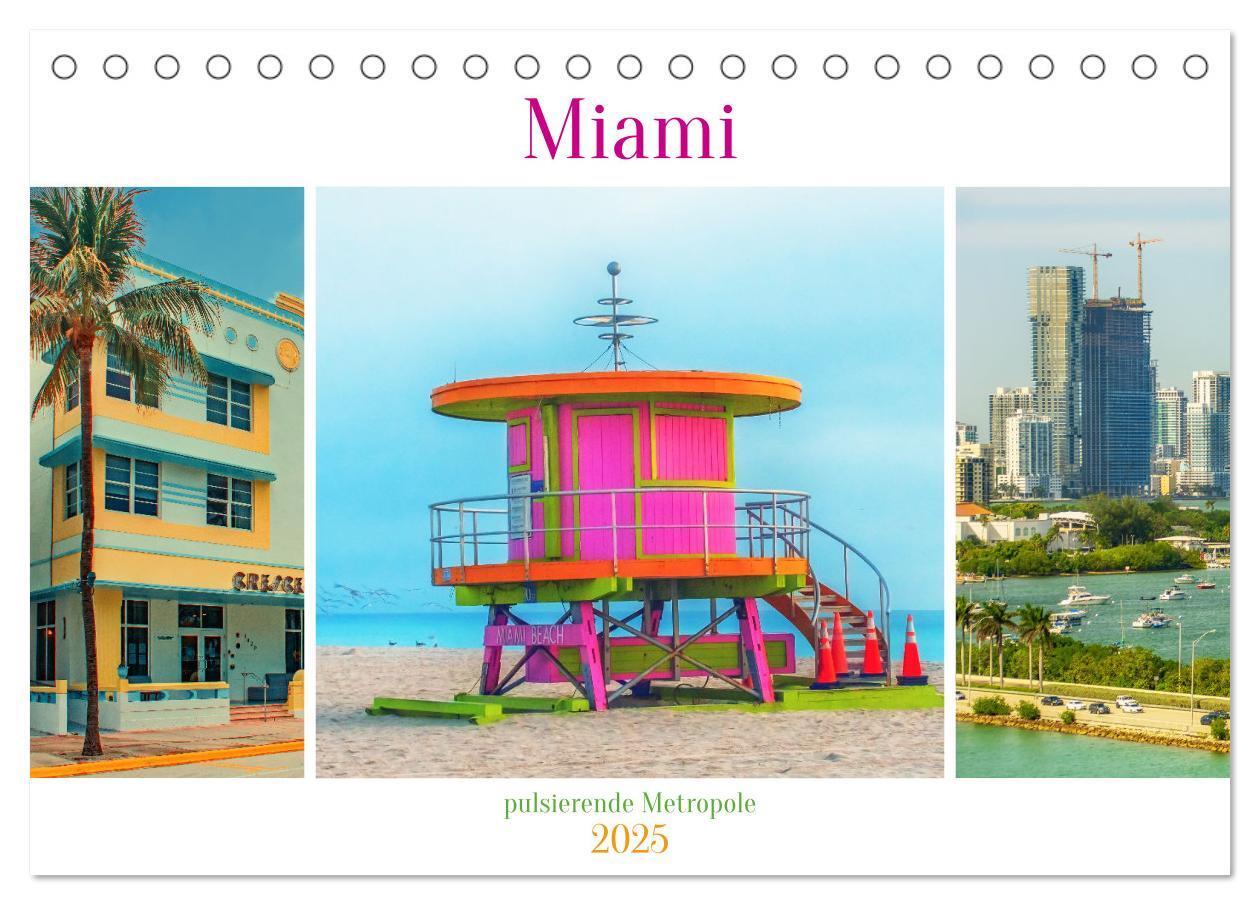 Cover: 9783457152690 | Miami - pulsierende Metropole (Tischkalender 2025 DIN A5 quer),...