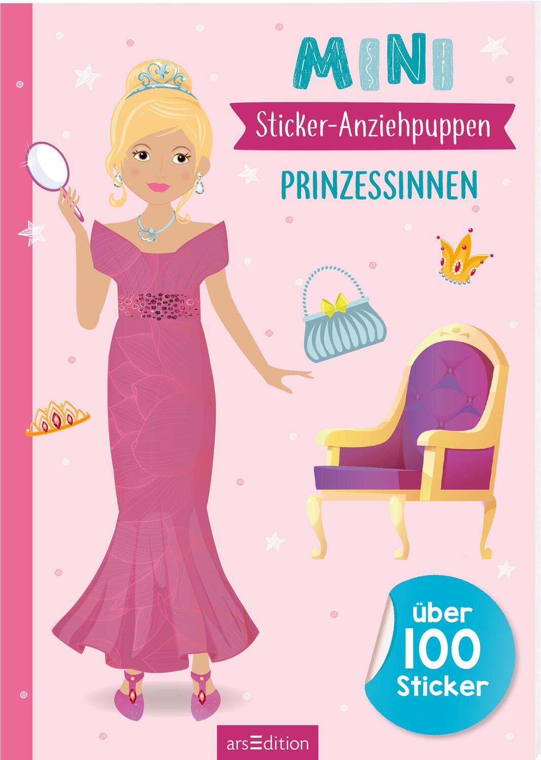 Cover: 9783845858050 | Mini-Sticker-Anziehpuppen - Prinzessinnen | Über 100 Sticker | Buch