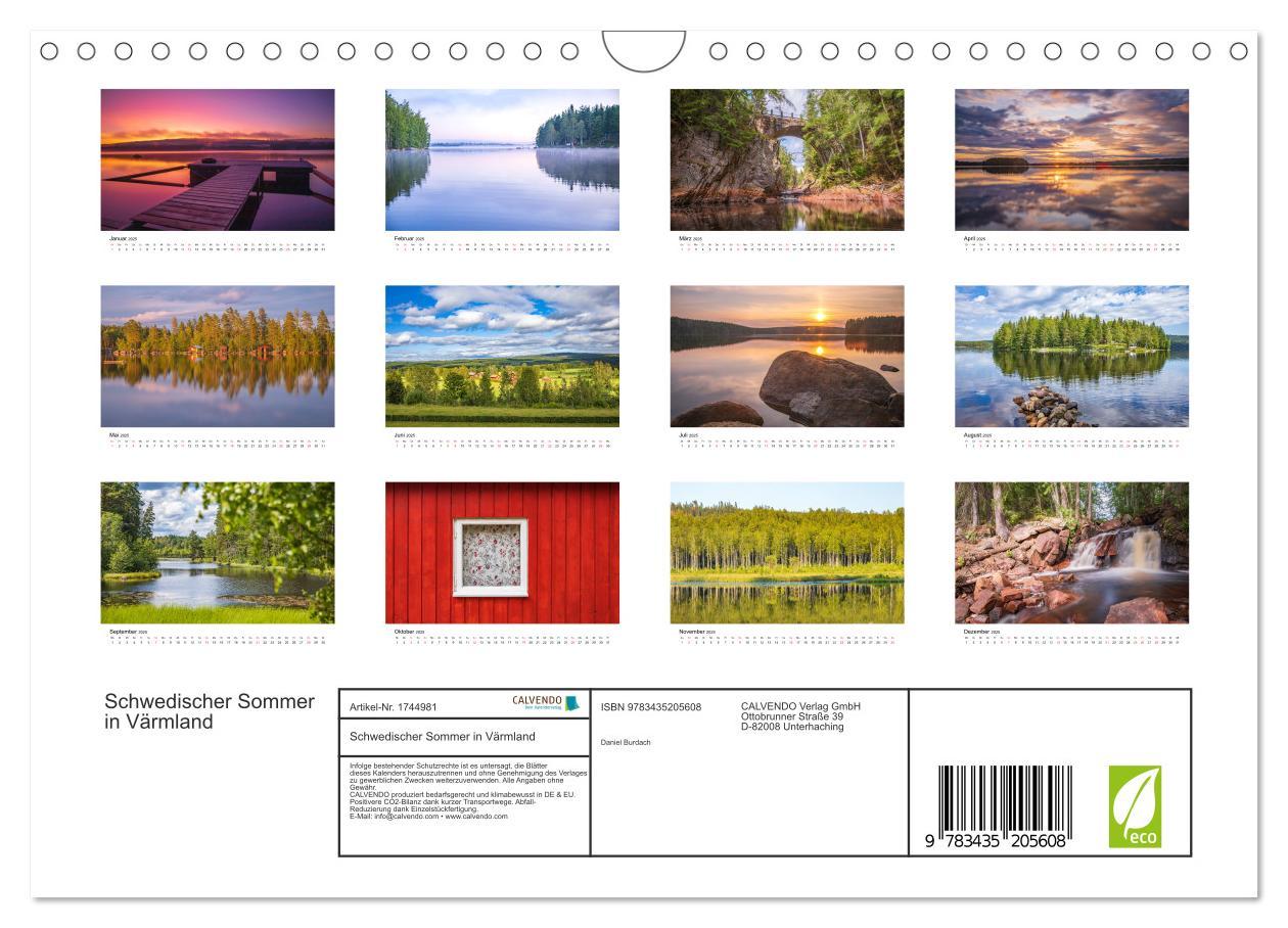 Bild: 9783435205608 | Schwedischer Sommer in Värmland (Wandkalender 2025 DIN A4 quer),...