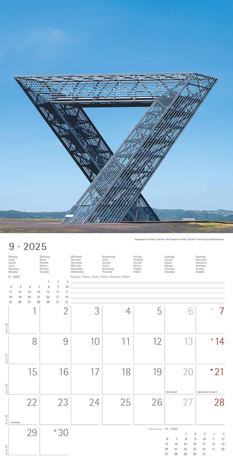 Bild: 4251732343088 | Deutschland 2025 - Broschürenkalender 30x30 cm (30x60 geöffnet) -...