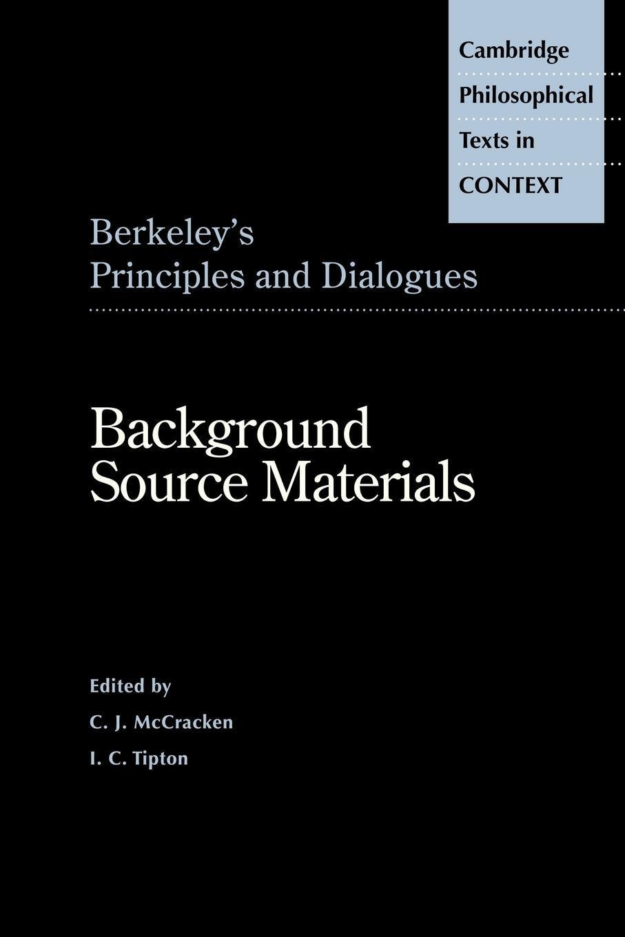 Cover: 9780521498067 | Berkeley's Principles and Dialogues | Background Source Materials