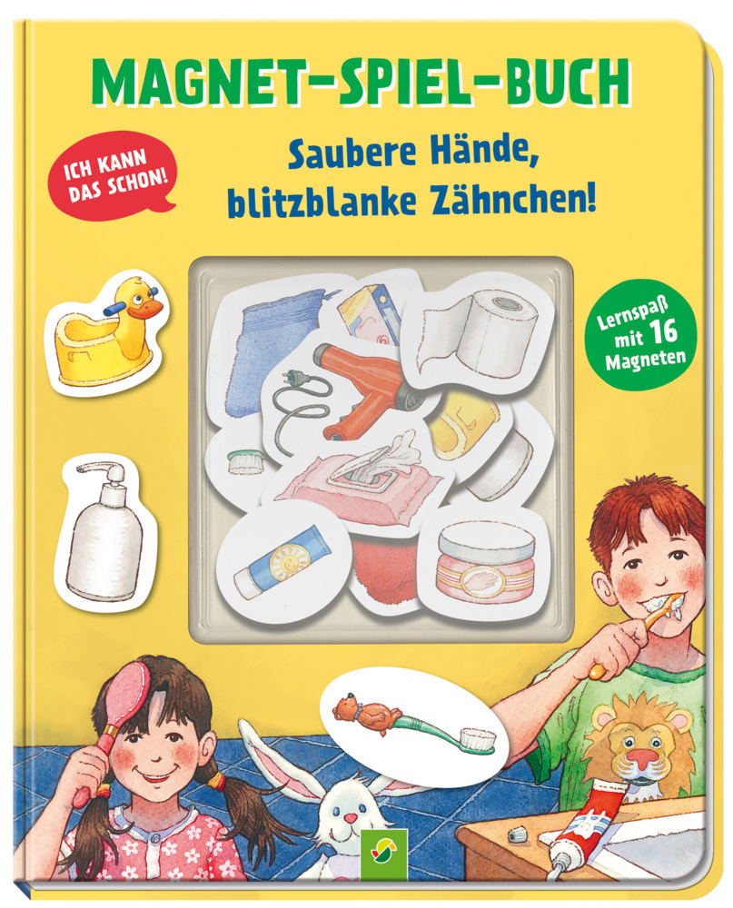 Cover: 9783849928049 | Magnet-Spiel-Buch Saubere Hände, blitzblanke Zähnchen! Lernspaß mit...