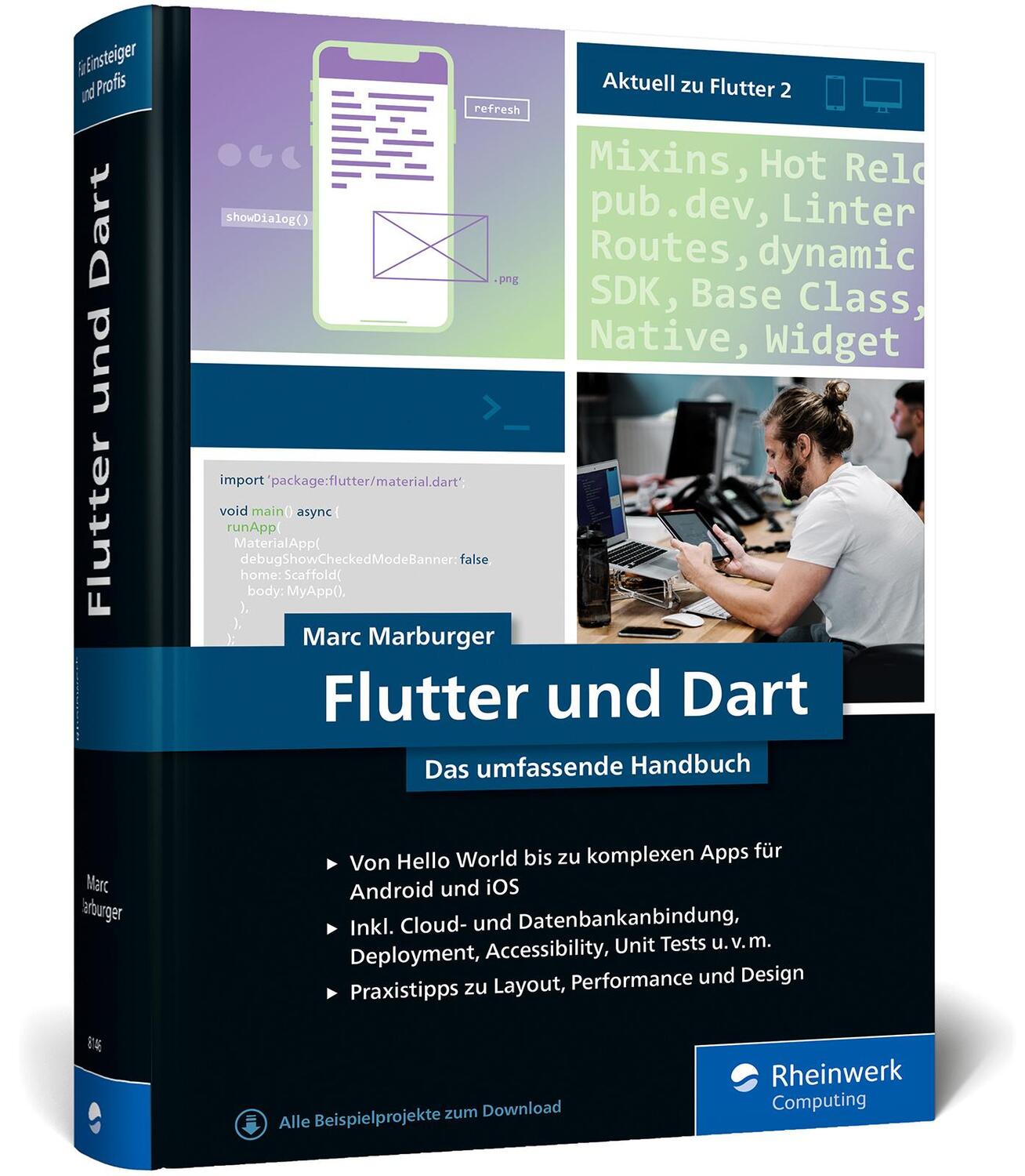 Cover: 9783836281461 | Flutter und Dart | Marc Marburger | Buch | Rheinwerk Computing | 2021