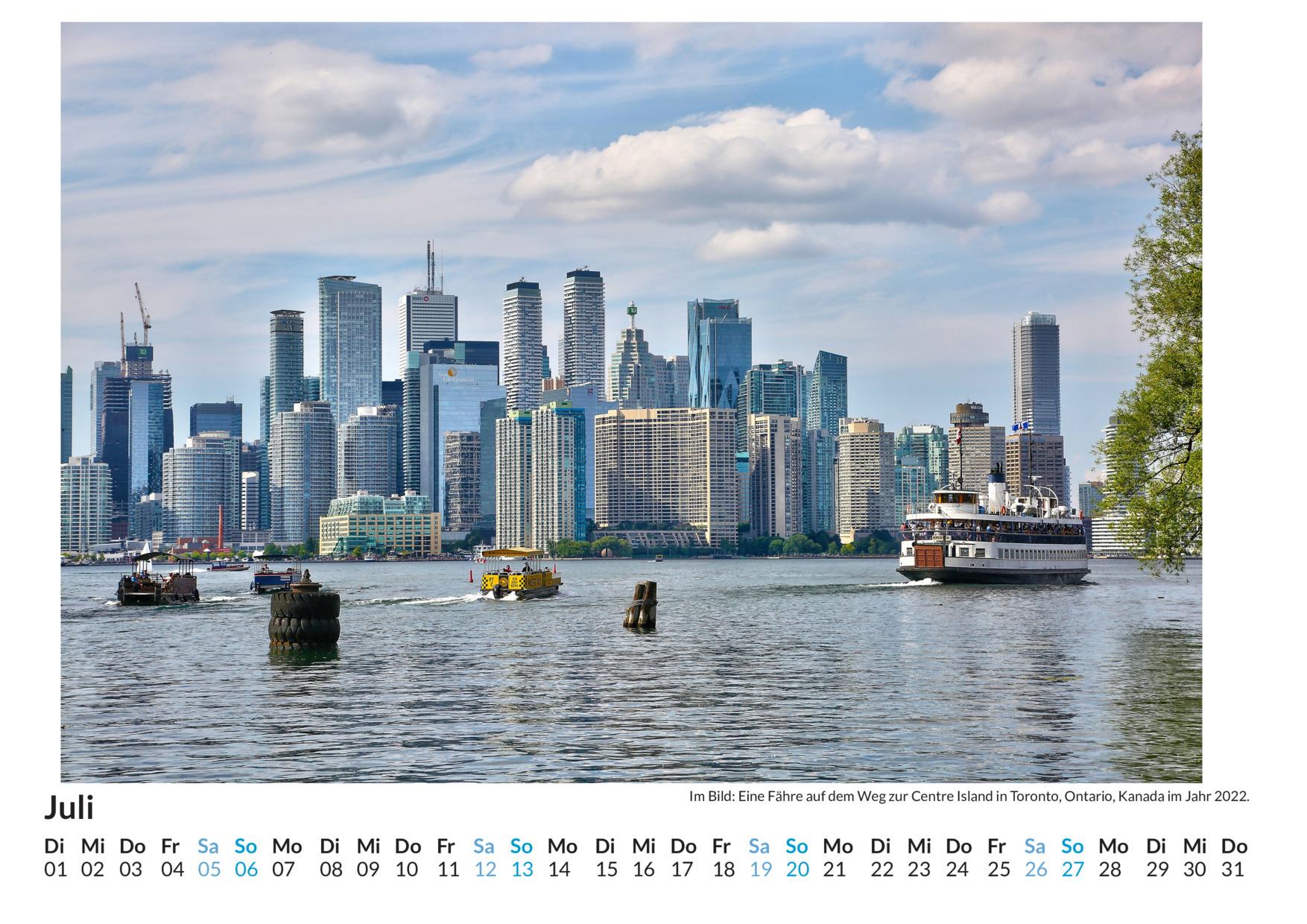 Bild: 9783759121417 | Toronto - (Wandkalender 2025, Kalender DIN A4 quer, Monatskalender...