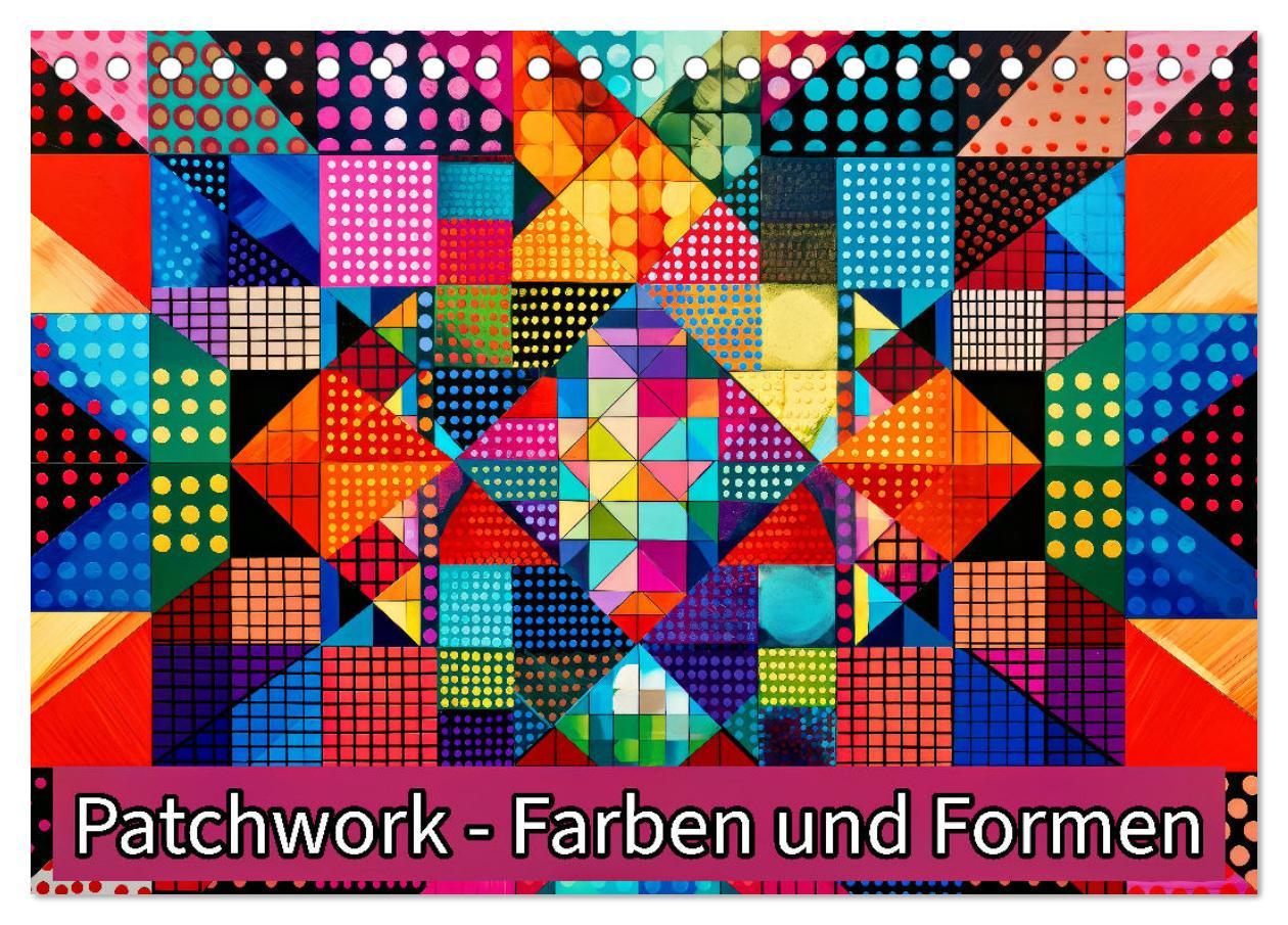 Cover: 9783457141632 | Patchwork - Farben und Formen (Tischkalender 2025 DIN A5 quer),...