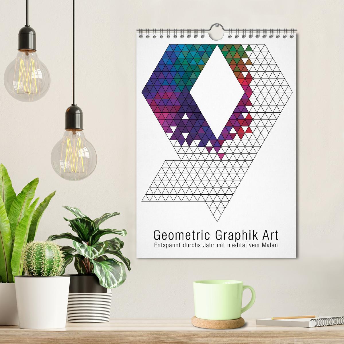 Bild: 9783457020128 | Geometric Graphik Art (Wandkalender 2025 DIN A4 hoch), CALVENDO...