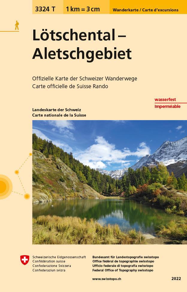 Cover: 9783302333243 | Swisstopo 1 : 33 333 Lötschental Aletschgebiet | (Land-)Karte | 2022