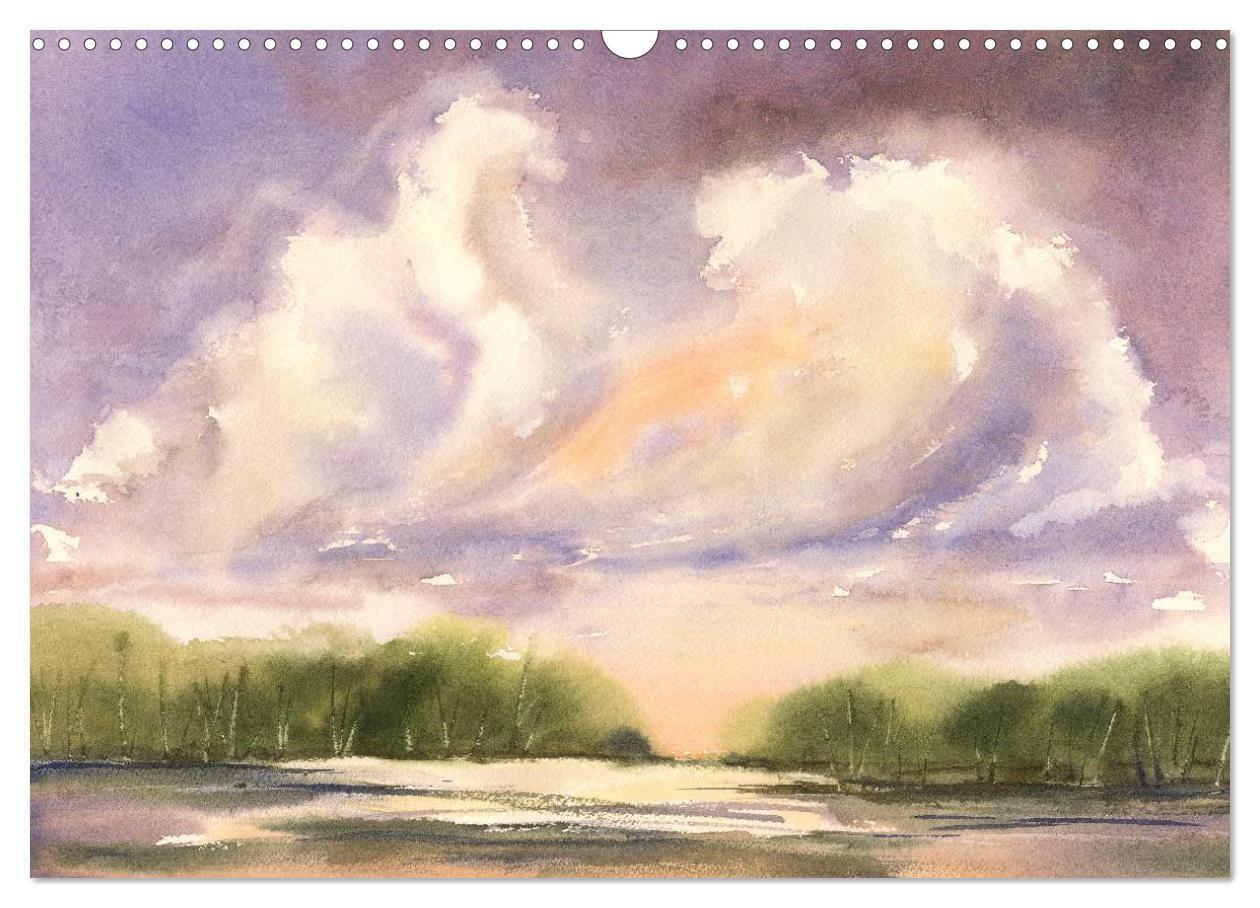 Bild: 9783435482054 | Landschaft in Aquarell (Wandkalender 2025 DIN A3 quer), CALVENDO...