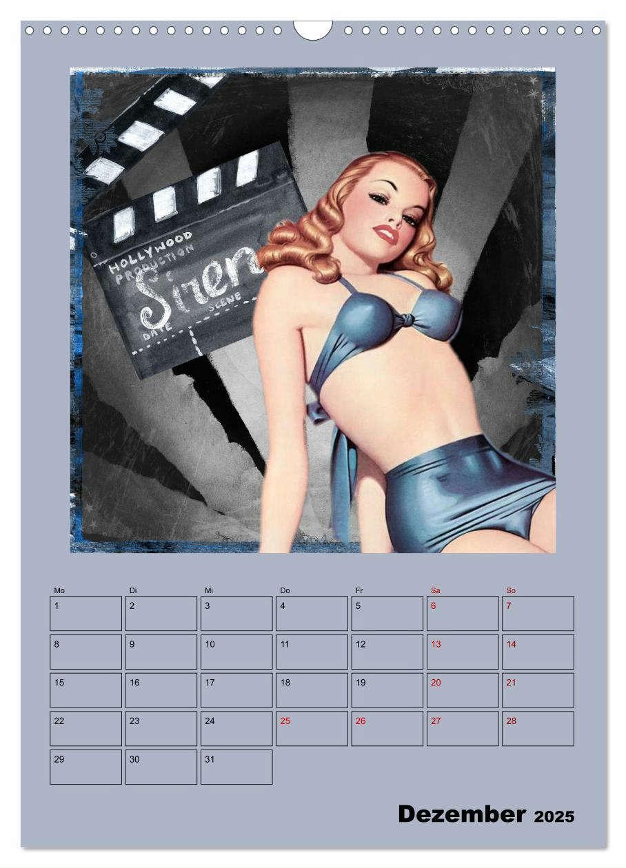 Bild: 9783435909841 | Retro Kult Pin-up-Girls (Wandkalender 2025 DIN A3 hoch), CALVENDO...