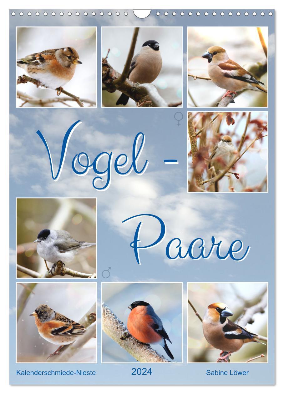 Cover: 9783675626676 | Vogel-Paare (Wandkalender 2024 DIN A3 hoch), CALVENDO Monatskalender