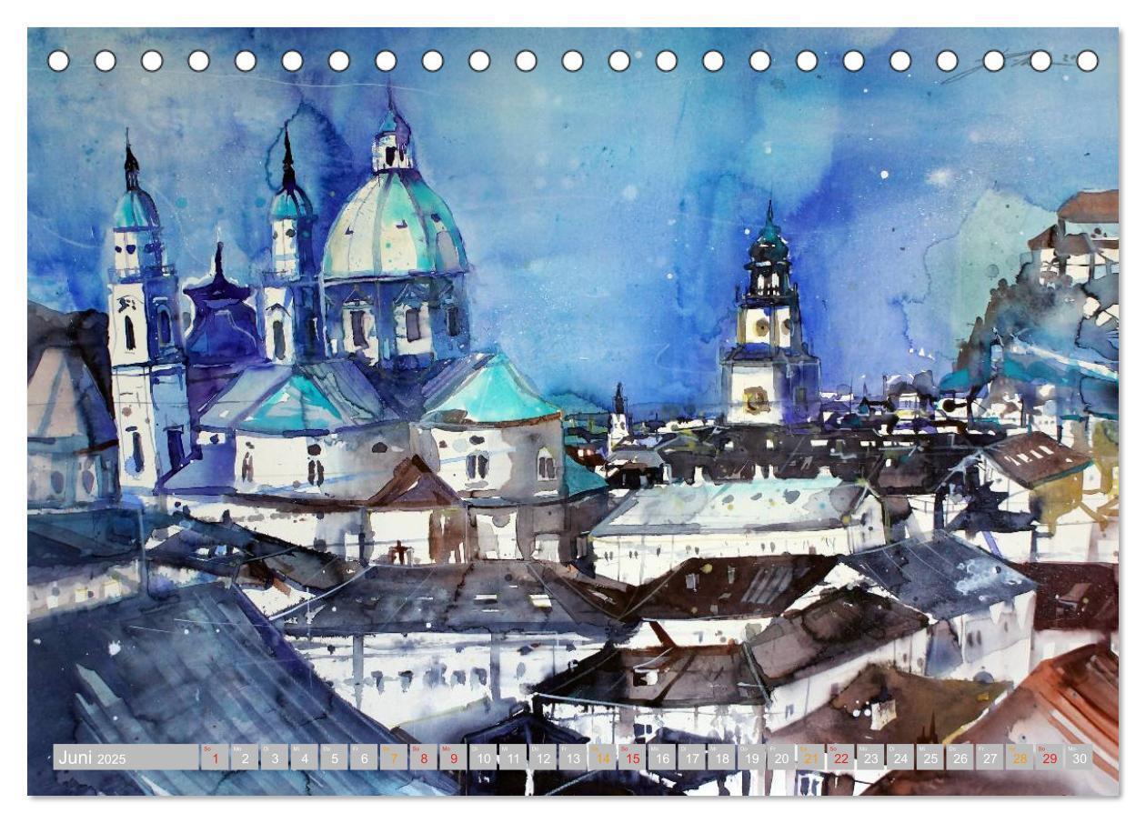 Bild: 9783435666676 | Aquarelle aus der Mozartstadt Salzburg (Tischkalender 2025 DIN A5...