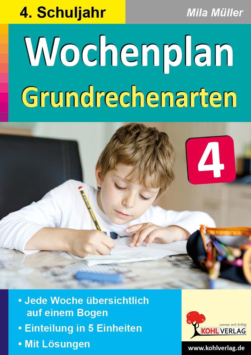 Cover: 9783966241588 | Wochenplan Grundrechenarten / Klasse 4 | Mila Müller | Taschenbuch