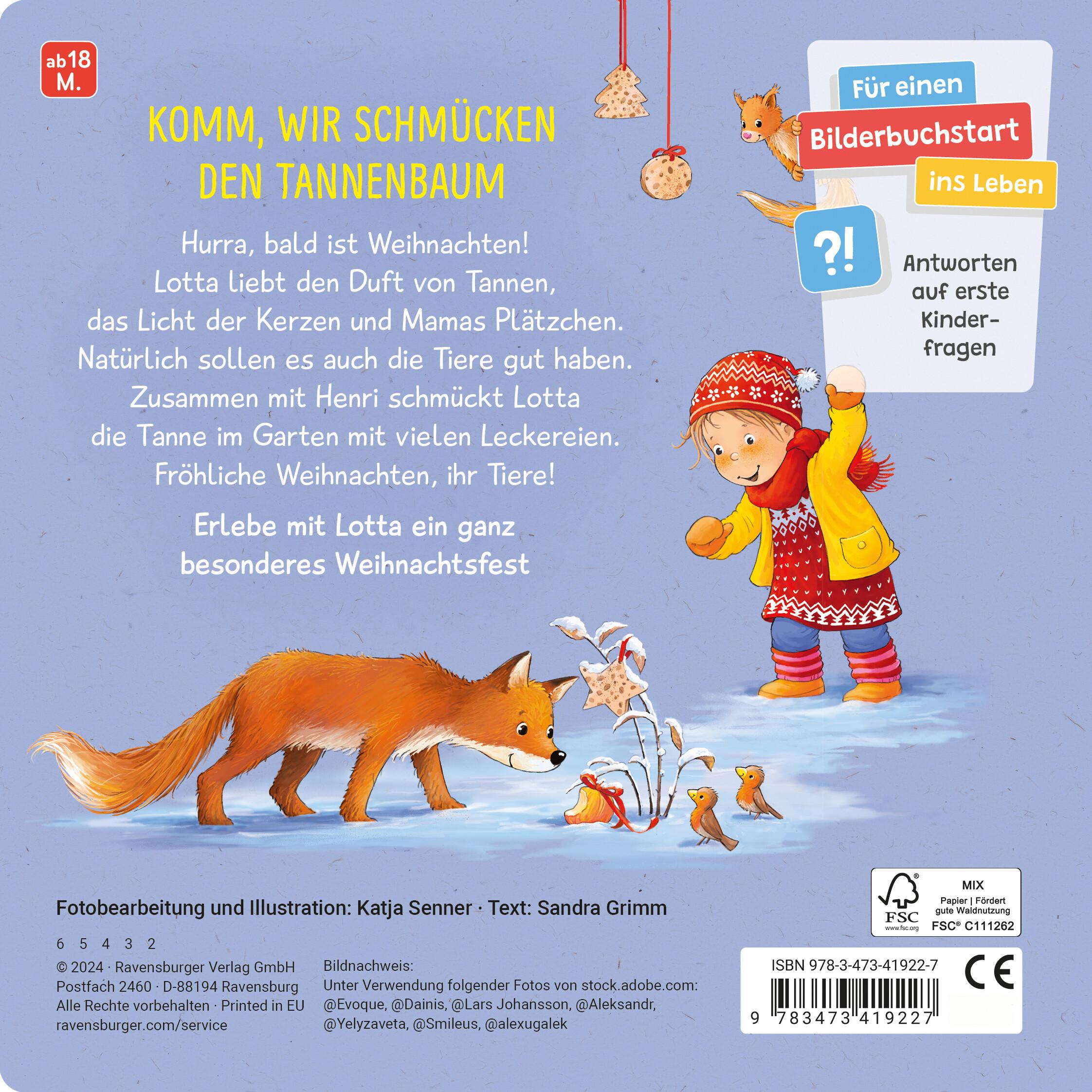 Rückseite: 9783473419227 | Lotta feiert Weihnachten | Sandra Grimm | Buch | 16 S. | Deutsch