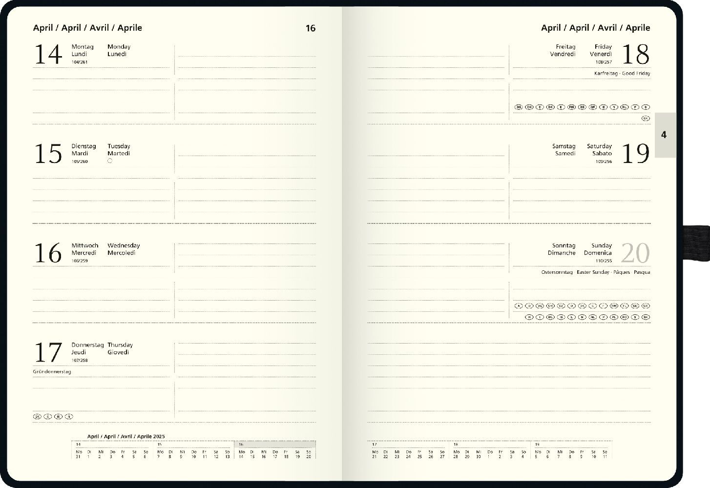 Bild: 4061947131710 | Buchkalender Kompagnon Modell 791 66 (2025) | 2 Seiten = 1 Woche, A5