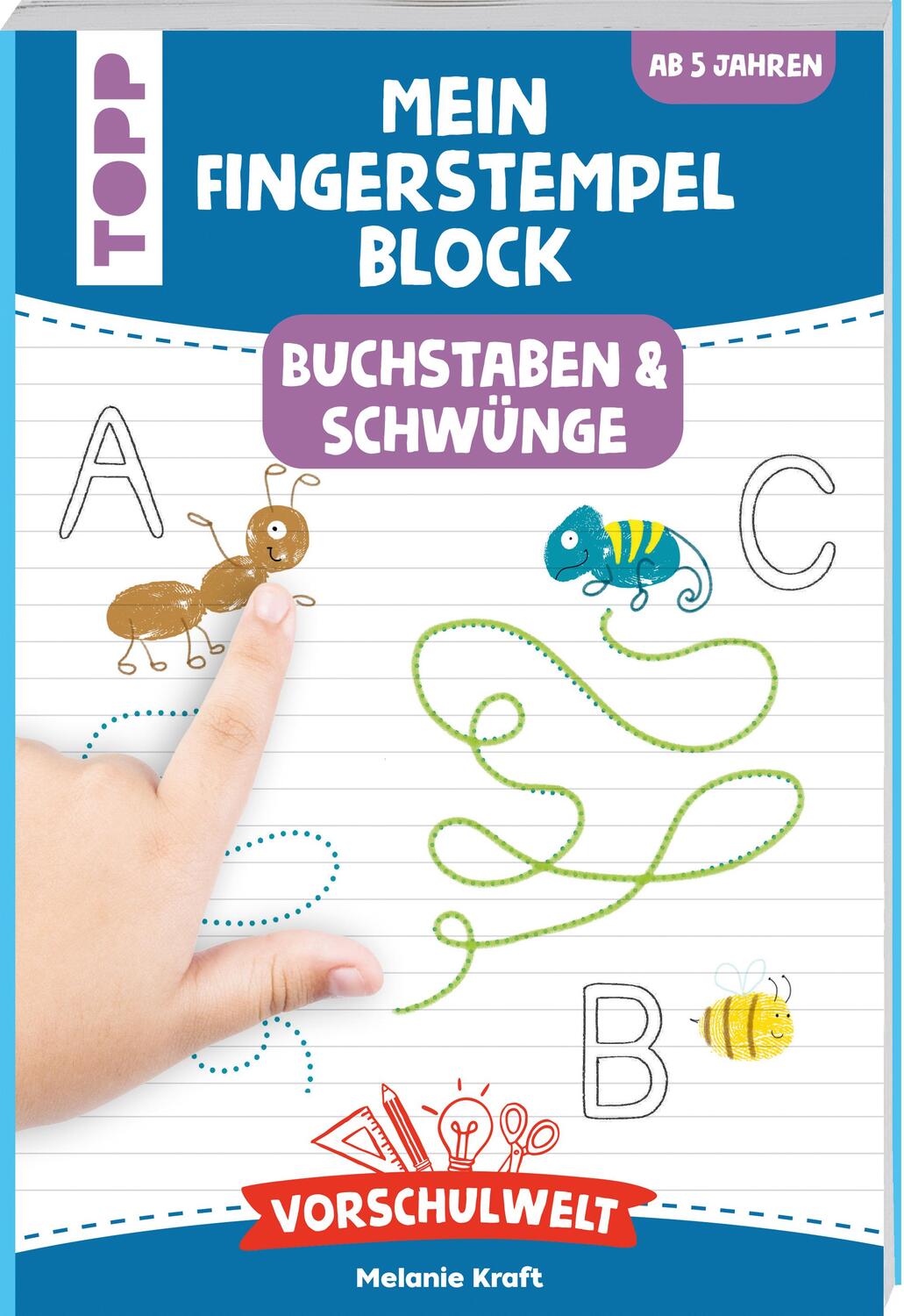 Cover: 9783735890337 | Vorschulwelt - Mein Fingerstempelblock Buchstaben und Schwünge | Kraft