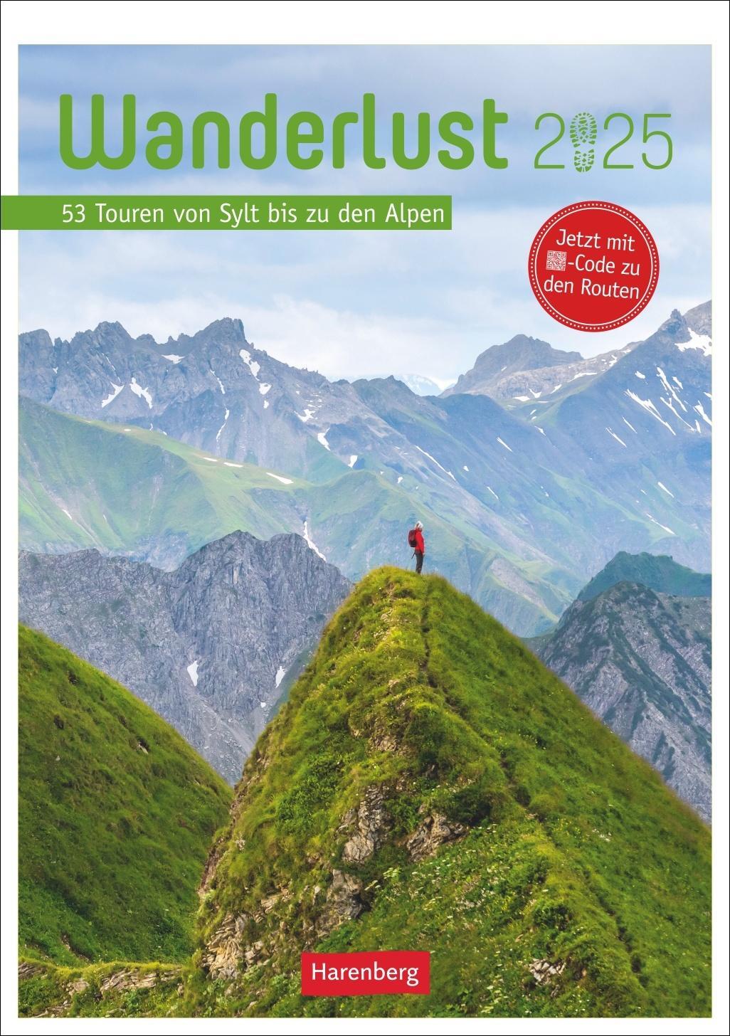 Cover: 9783840034398 | Wanderlust Wochen-Kulturkalender 2025 - 53 Touren von Sylt bis zu...