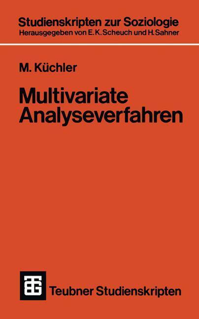 Cover: 9783519000358 | Multivariate Analyseverfahren | Taschenbuch | Paperback | 262 S.