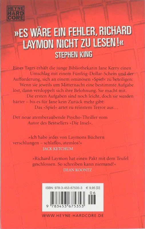 Rückseite: 9783453675353 | Das Spiel | Roman | Richard Laymon | Taschenbuch | Deutsch | 2007