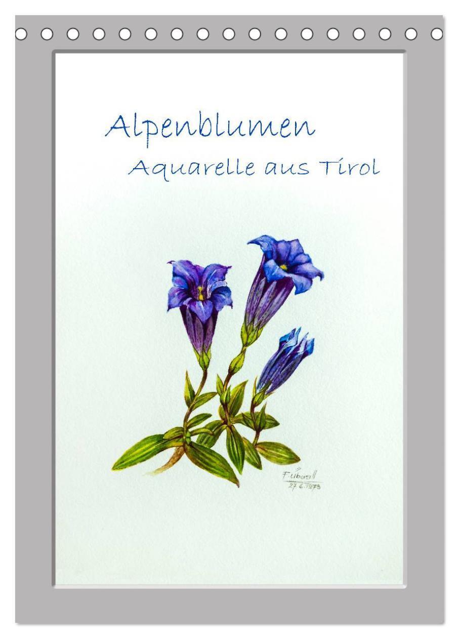 Cover: 9783457008317 | Alpenblumen Aquarelle aus Tirol (Tischkalender 2025 DIN A5 hoch),...