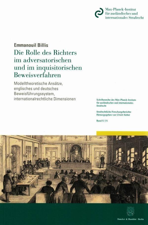Cover: 9783428147571 | Die Rolle des Richters im adversatorischen und im inquisitorischen...