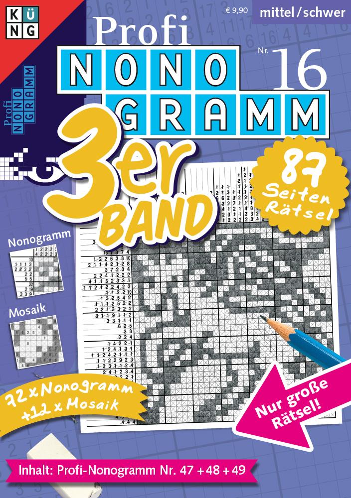 Cover: 9783906949253 | Profi-Nonogramm 3er-Band Nr. 16 | Rätsel fürs Auge | Conceptis Puzzles