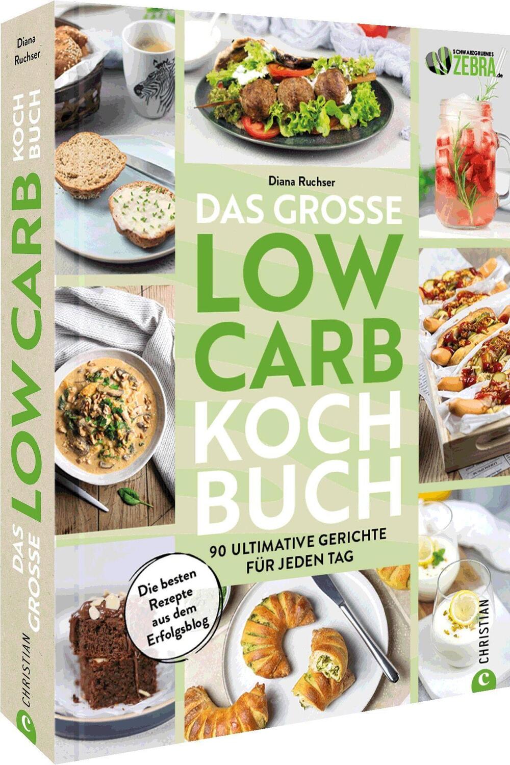 Cover: 9783959616843 | Das große Low-Carb-Kochbuch | 90 ultimative Gerichte für jeden Tag
