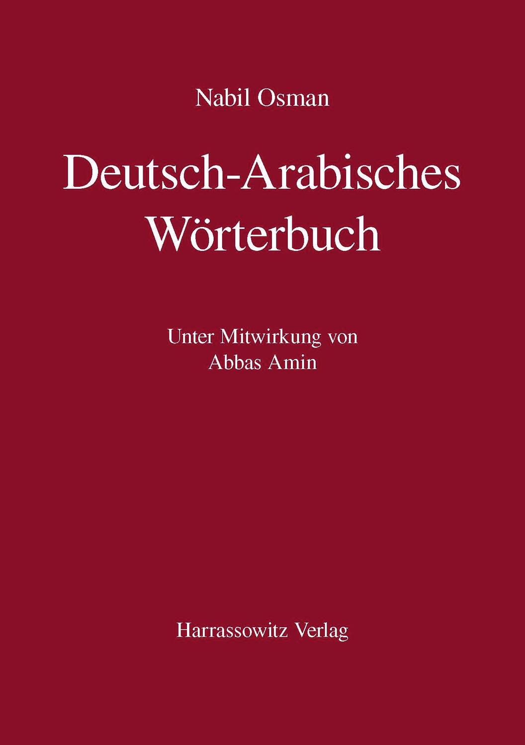 Cover: 9783447103978 | Deutsch-Arabisches Wörterbuch | Unter Mitwirkung von Abbas Amin | Buch