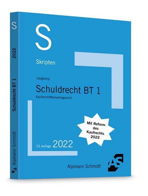 Cover: 9783867528078 | Skript Schuldrecht BT 1 | Kaufrecht / Werkvertragsrecht | Langkamp