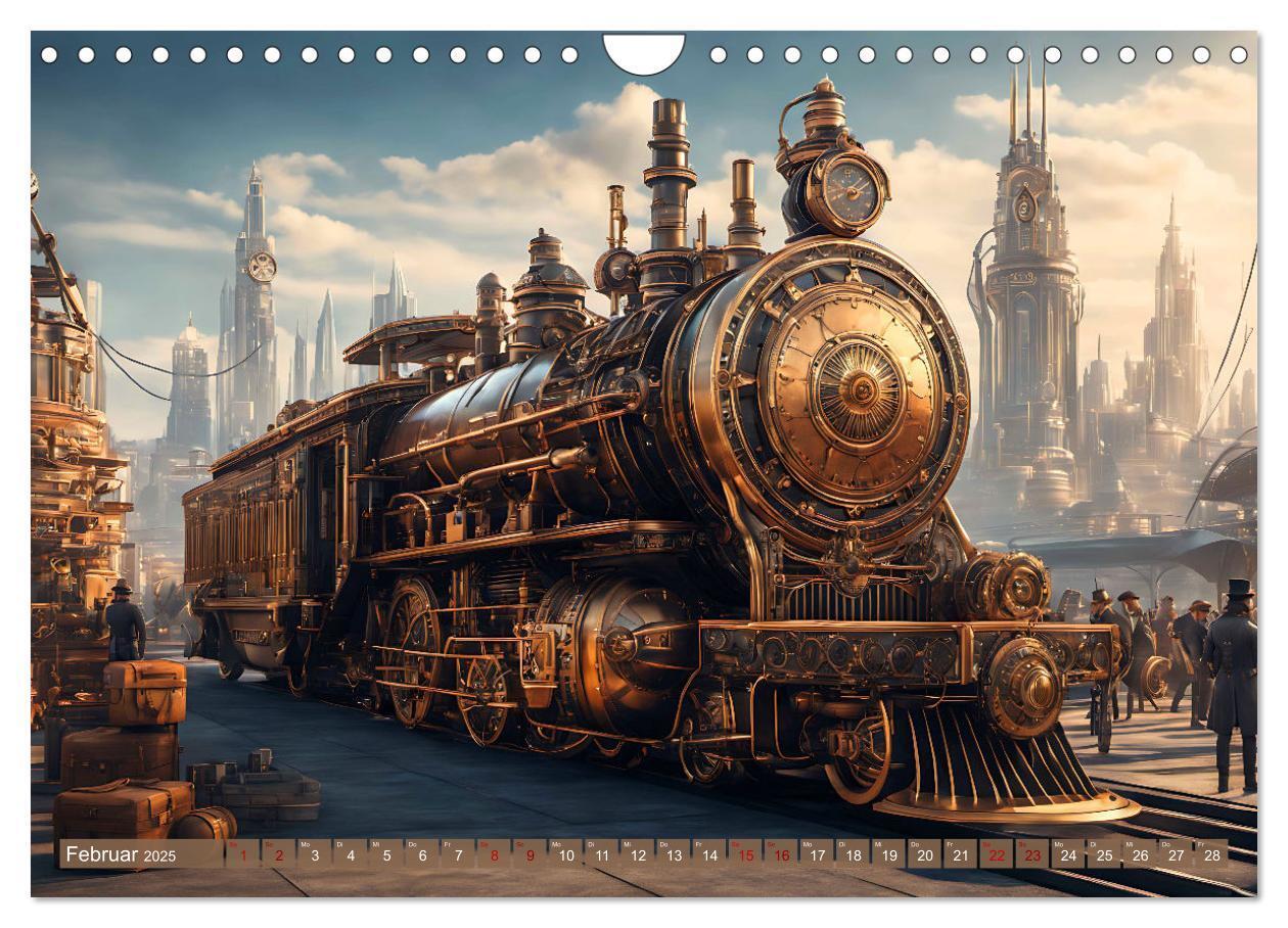 Bild: 9783383826726 | Steampunk Maschinenwelt (Wandkalender 2025 DIN A4 quer), CALVENDO...