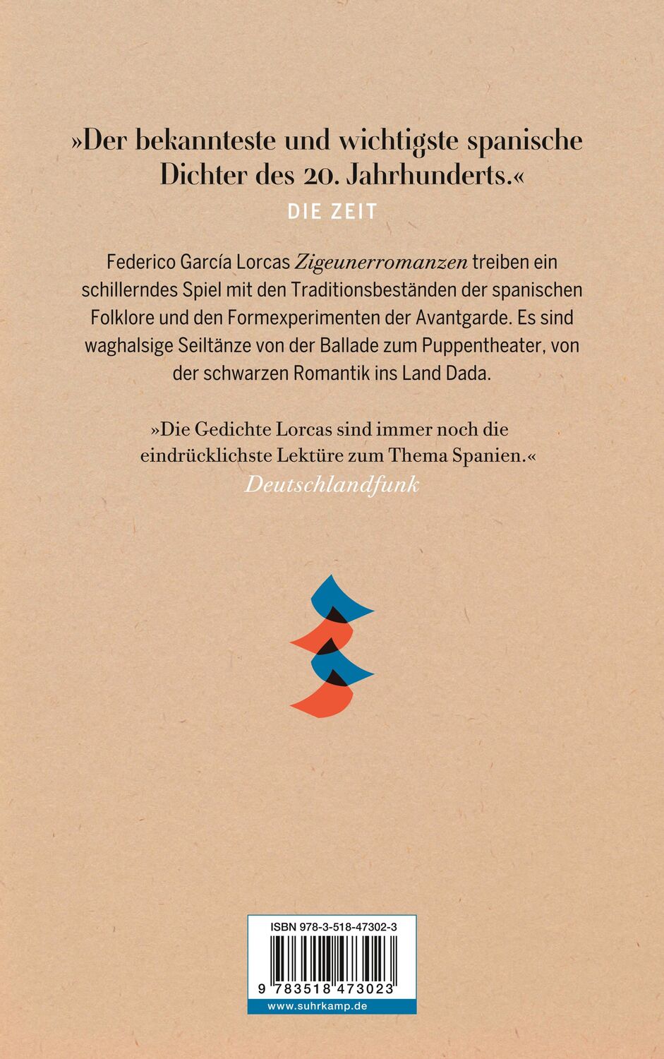 Rückseite: 9783518473023 | Zigeunerromanzen / Primer romancero gitano | Gedichte | Lorca | Buch
