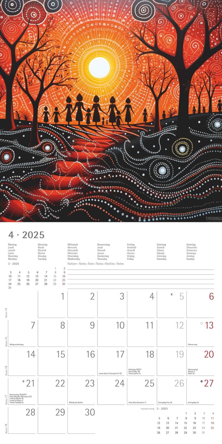 Bild: 4251732344344 | Tribal Art 2025 - Broschürenkalender 30x30 cm (30x60 geöffnet) -...