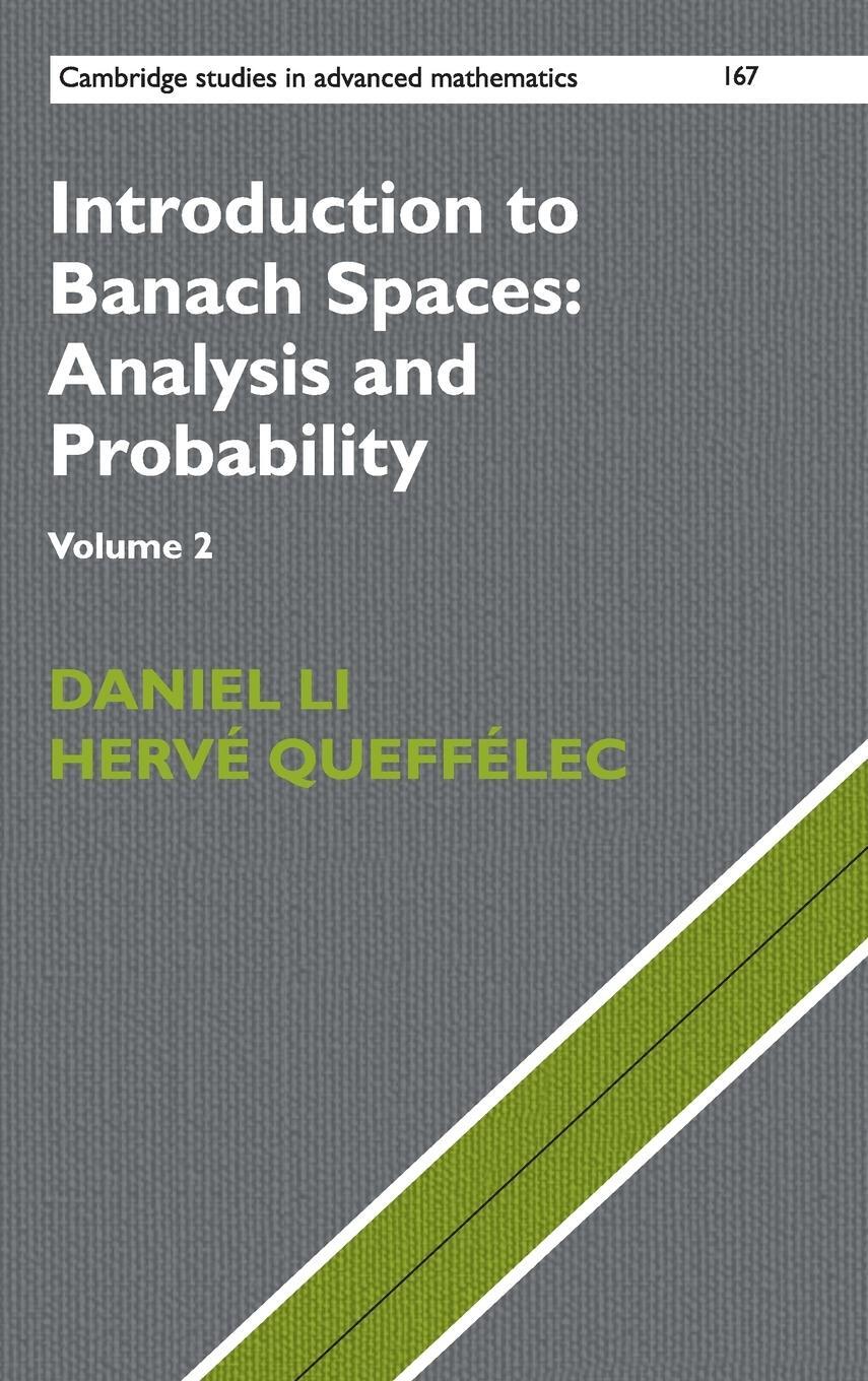 Cover: 9781107162624 | Introduction to Banach Spaces | Analysis and Probability | Queffélec