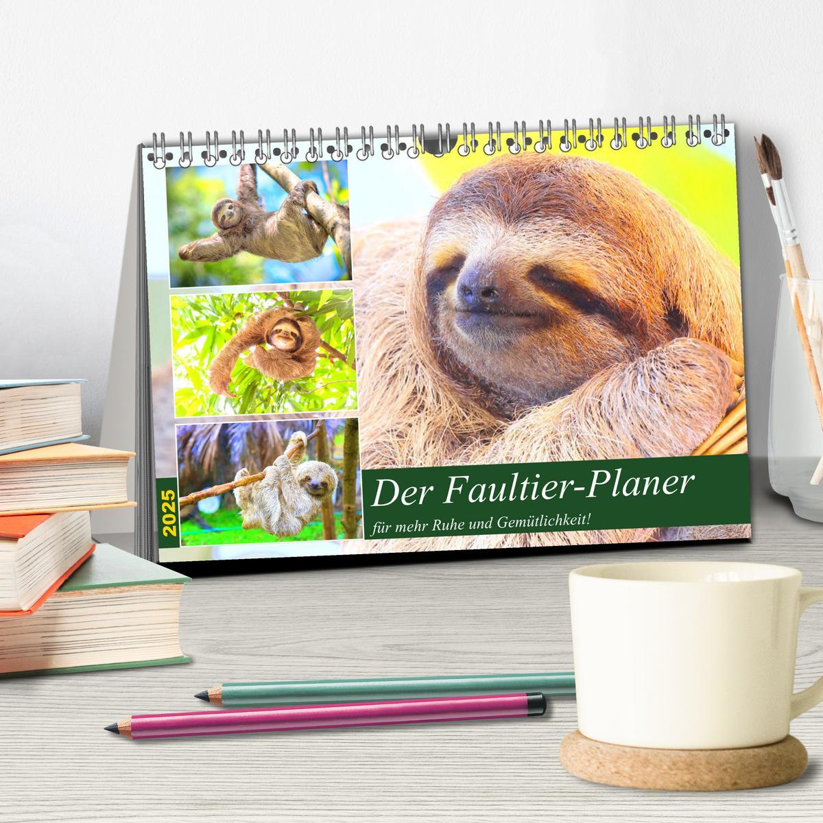 Bild: 9783435039739 | Der Faultier-Planer für mehr Ruhe und Gemütlichkeit! (Tischkalender...