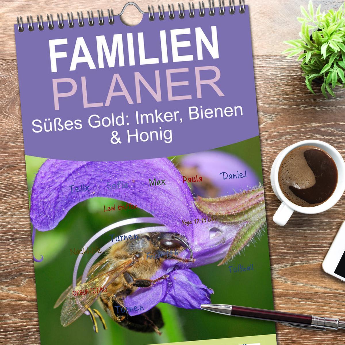 Bild: 9783457091906 | Familienplaner 2025 - Süßes Gold: Imker, Bienen &amp; Honig mit 5...