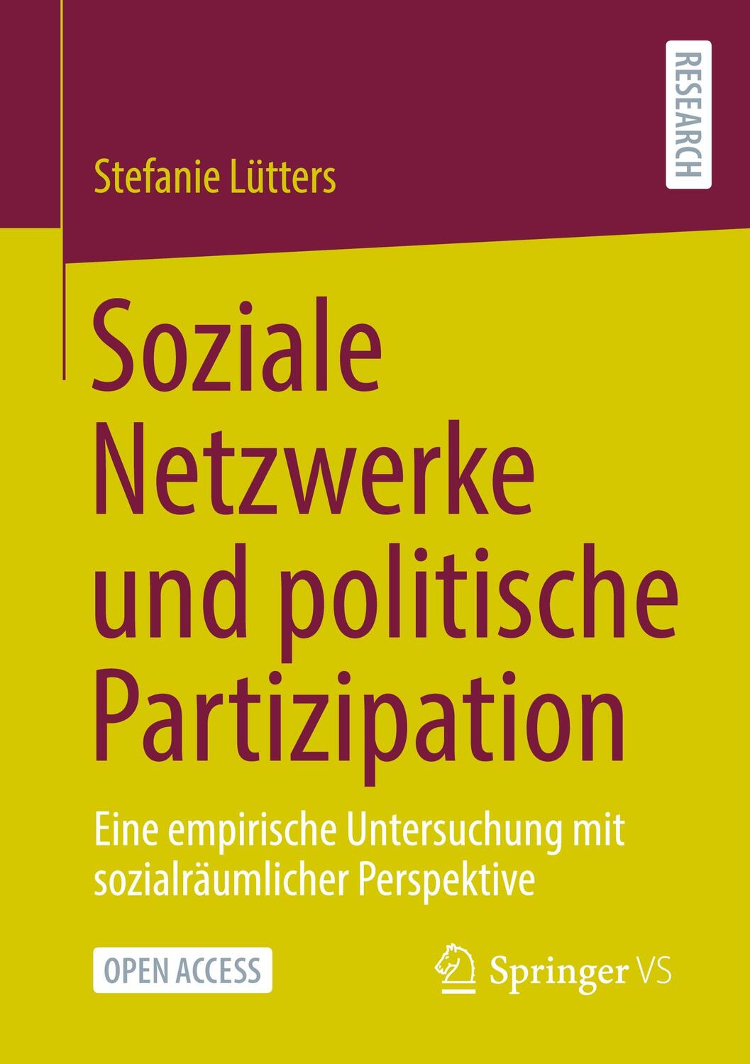 Cover: 9783658367534 | Soziale Netzwerke und politische Partizipation | Stefanie Lütters