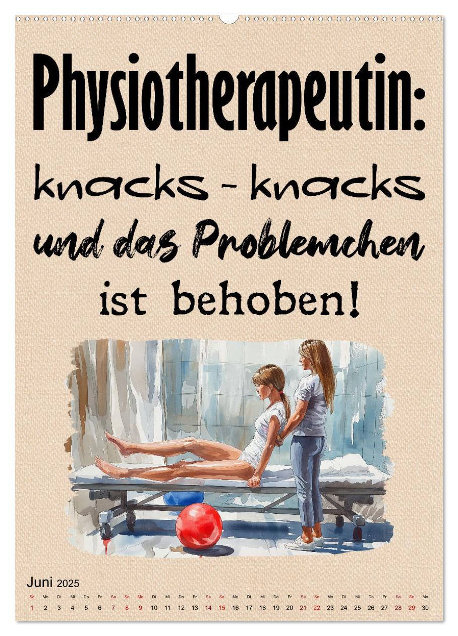 Bild: 9783457132241 | Physiosprüche (Wandkalender 2025 DIN A2 hoch), CALVENDO Monatskalender