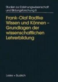 Cover: 9783810014719 | Wissen und Können | Frank-Olaf Radtke | Taschenbuch | Paperback | 1996