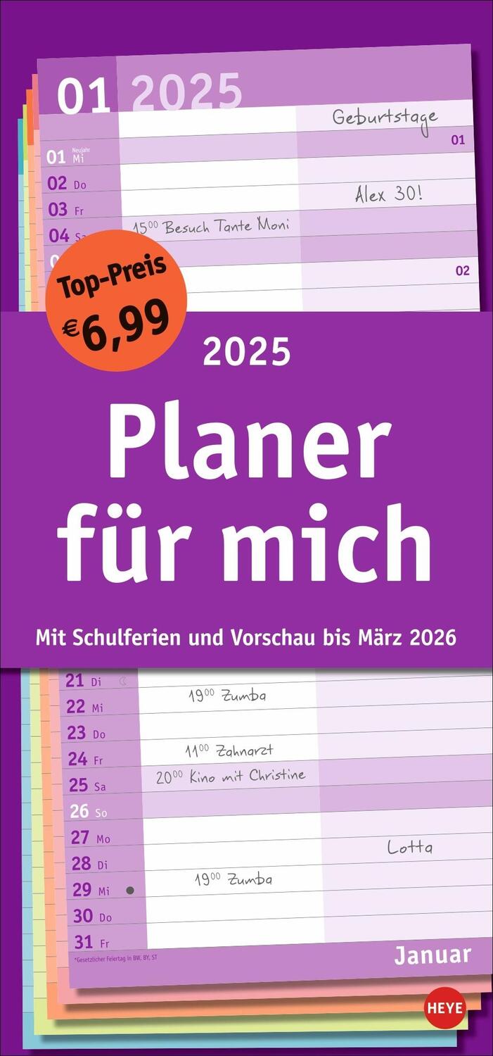Cover: 9783756405985 | Basic Planer für mich 2025 | Heye | Kalender | Basic Planer Heye